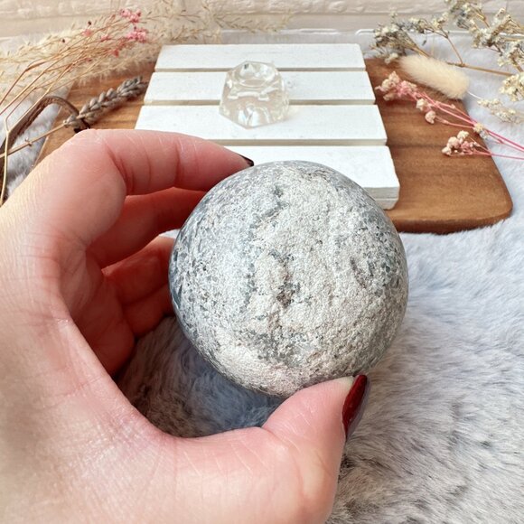 Beautiful Celestite Raw Crystal Cluster Sphere - Picture 9 of 10
